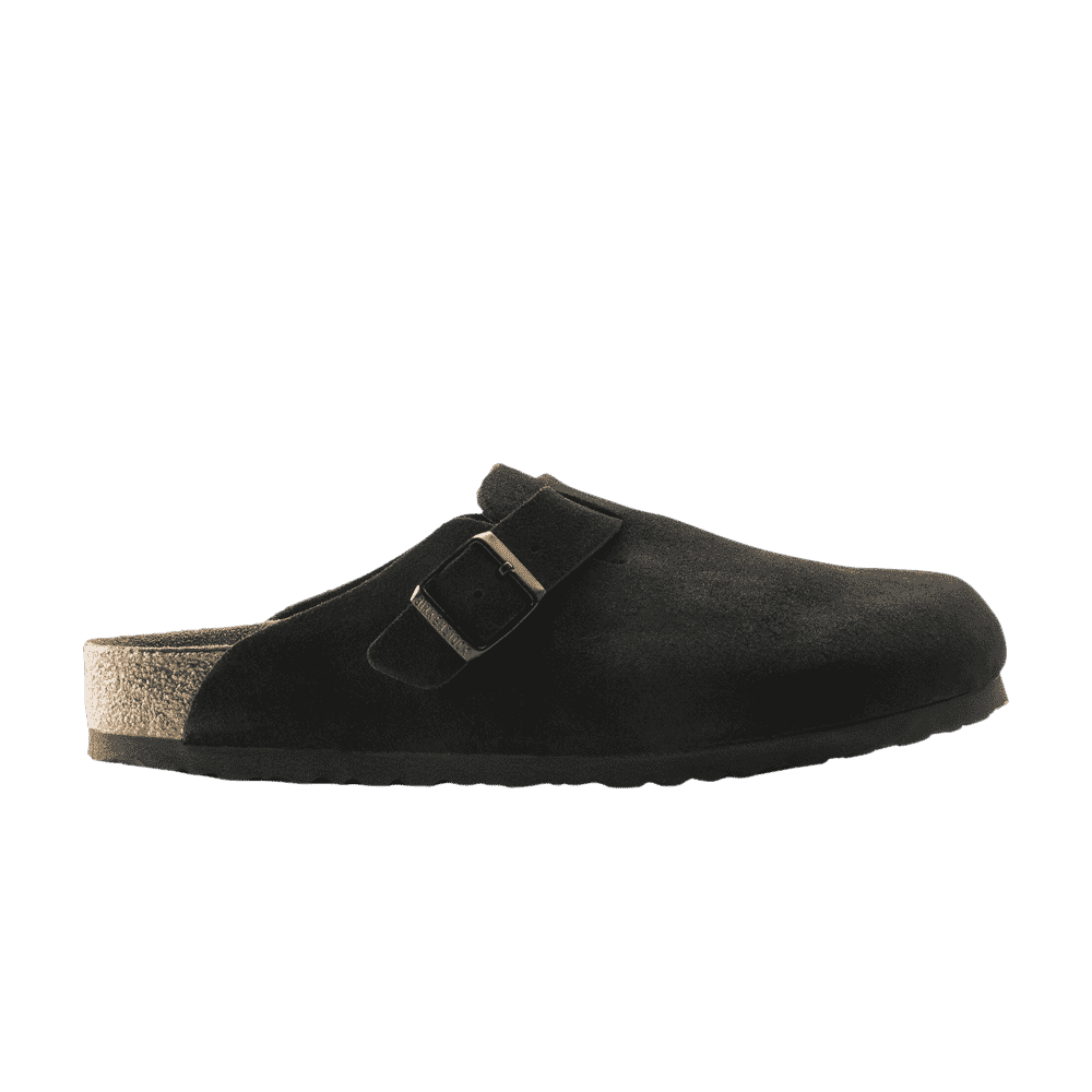 Birkenstock Boston Soft Footbed Suede Black