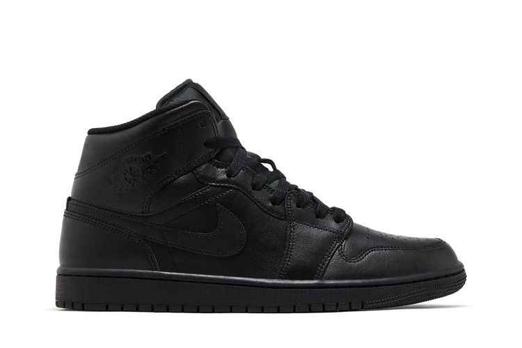 Air Jordan 1 Mid Triple Black - Air Jordan Sneaker, Detailansicht 2