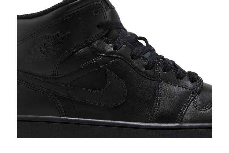 Air Jordan 1 Mid Triple Black - Air Jordan Sneaker, Detailansicht 3