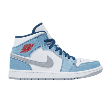 Air Jordan 1 Mid French Blue Fire Red - Air Jordan Sneaker