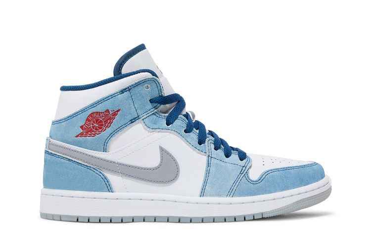 Air Jordan 1 Mid French Blue Fire Red - Air Jordan Sneaker, Detailansicht 2