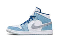 Air Jordan 1 Mid French Blue Fire Red - Air Jordan Sneaker, Detailansicht 4