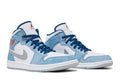 Air Jordan 1 Mid French Blue Fire Red - Air Jordan Sneaker, Detailansicht 9