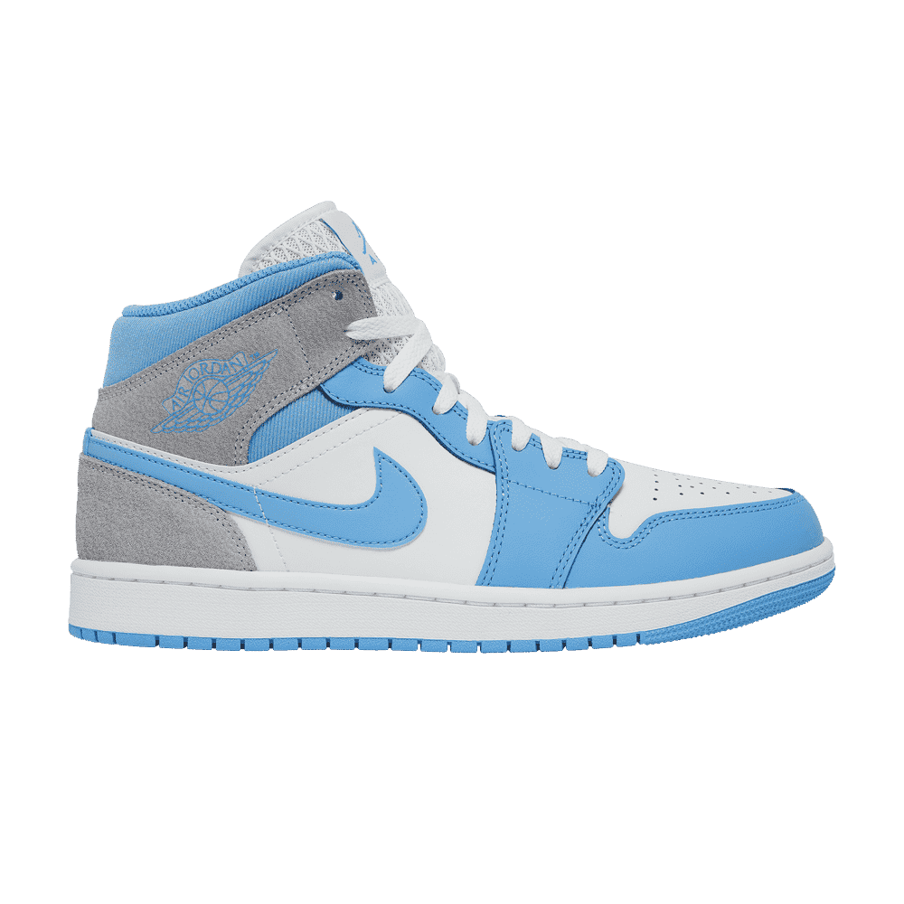 Air Jordan 1 Mid Üniversite Mavisi Gri