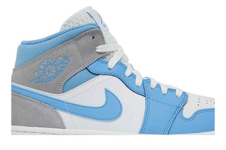 Air Jordan 1 Mid University Blue Grey - Air Jordan Sneaker, Detailansicht 3