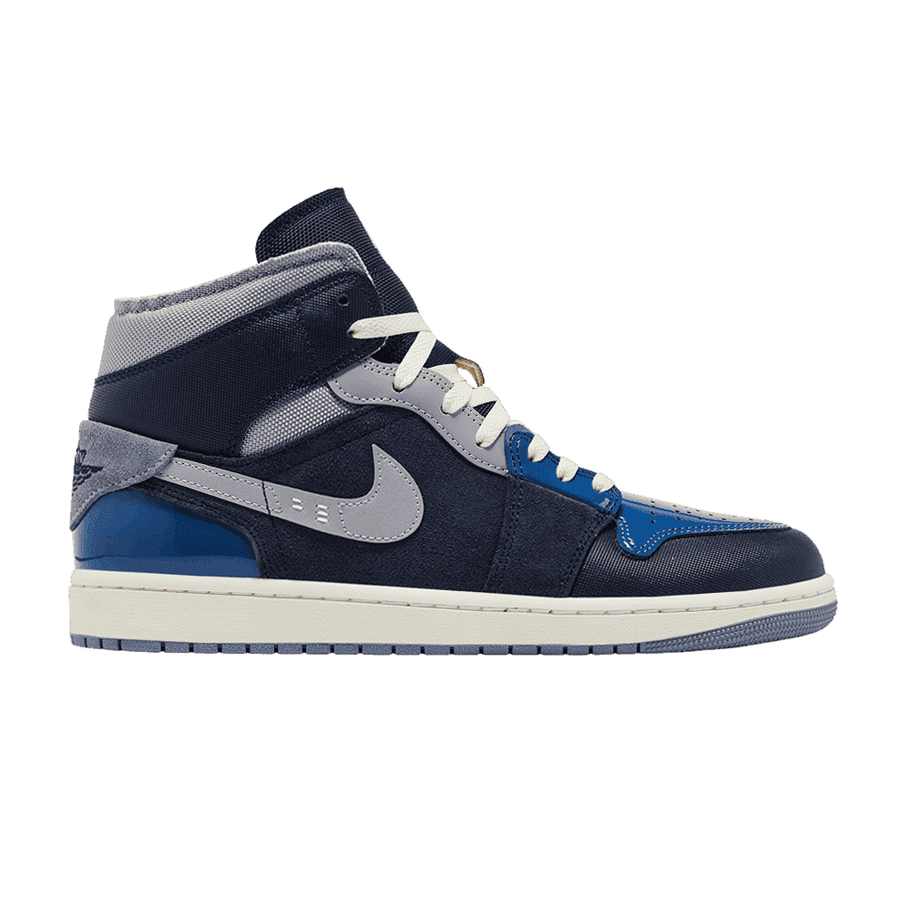 Air Jordan 1 Mid SE Craft Obsidian French Blue Ashen Slate White