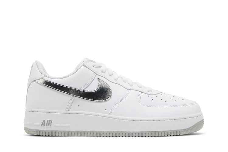 Nike Air Force 1 '07 Low Color of the Month White Metallic Silver - Nike Sneaker, Detailansicht 2