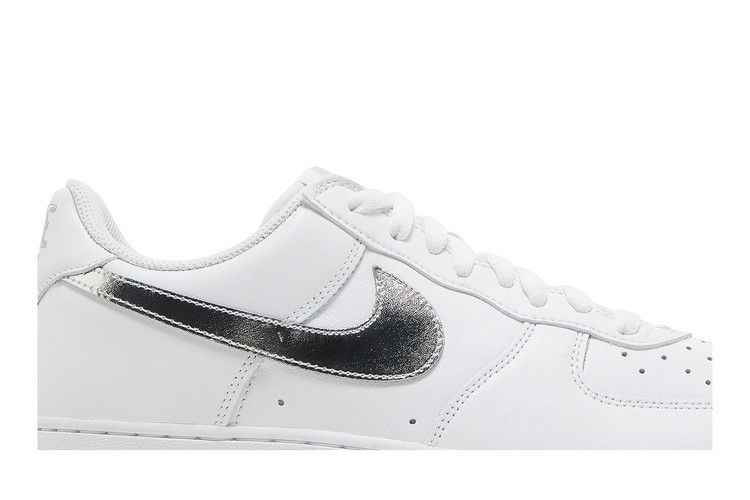 Nike Air Force 1 '07 Low Color of the Month White Metallic Silver - Nike Sneaker, Detailansicht 3