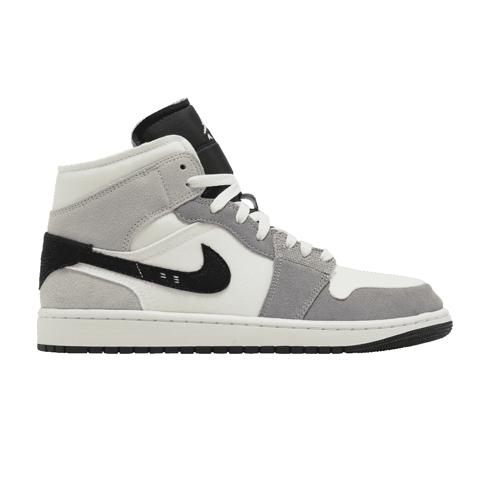 Air Jordan 1 Mid SE Craft Beyaz Çimento Gri Siyah