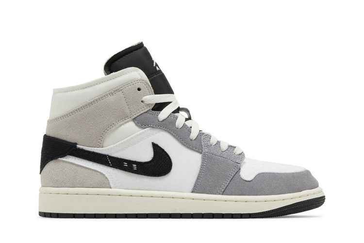 Air Jordan 1 Mid SE Craft White Cement Grey Black - Air Jordan Sneaker