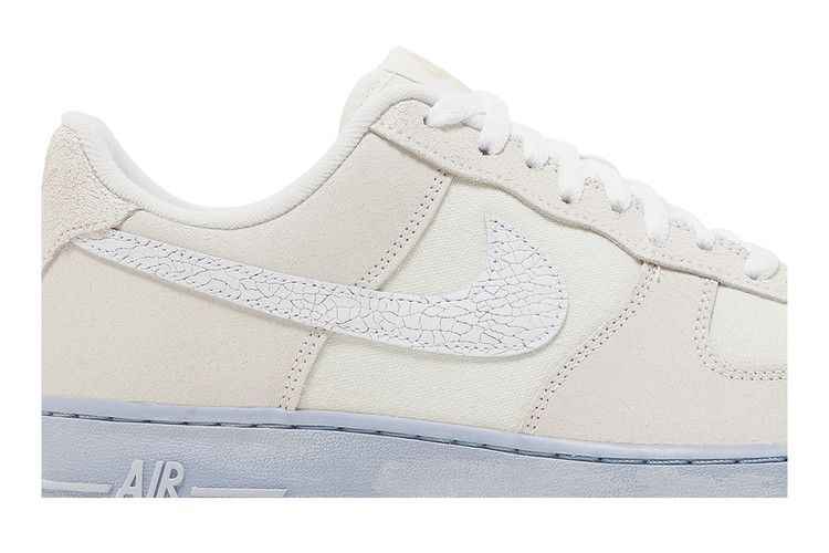 Nike Air Force 1 Low '07 LV8 EMB Summit White Blue Whisper - Nike Sneaker, Detailansicht 3