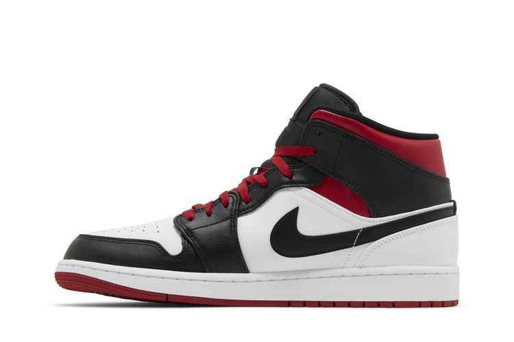 Air Jordan 1 Mid Gym Red Black Toe - Air Jordan Sneaker, Detailansicht 4