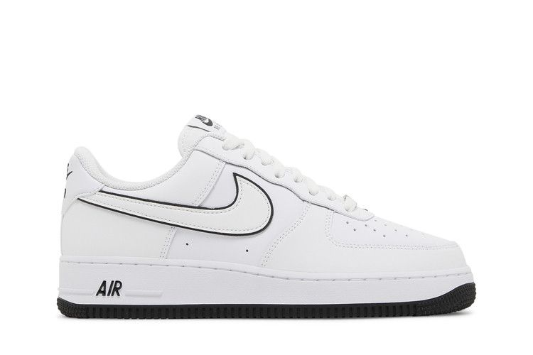 Nike Air Force 1 '07 Low White Black Outline Swoosh - Nike Sneaker, Detailansicht 2