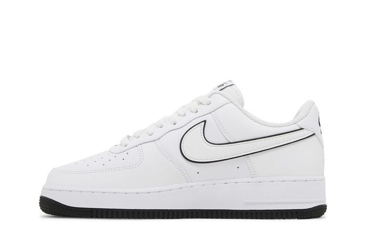 Nike Air Force 1 '07 Low White Black Outline Swoosh - Nike Sneaker, Detailansicht 4