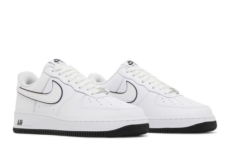 Nike Air Force 1 '07 Low White Black Outline Swoosh - Nike Sneaker, Detailansicht 9
