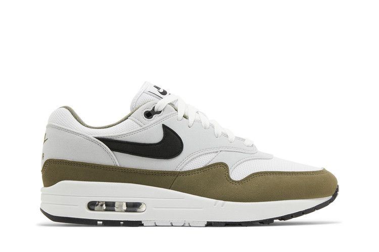 Air Max 1 White Black Medium Olive