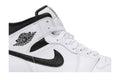 Air Jordan 1 Mid Weiß Schwarz - Nike Sneaker, Detailansicht 3