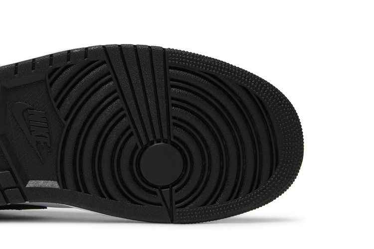 Air Jordan 1 Mid Weiß Schwarz - Nike Sneaker, Detailansicht 6