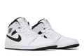Air Jordan 1 Mid Weiß Schwarz - Nike Sneaker, Detailansicht 9