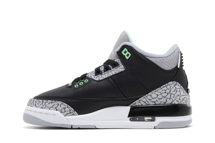 Air Jordan 3 Retro GS Green Glow - Air Jordan Sneaker, Detailansicht 4