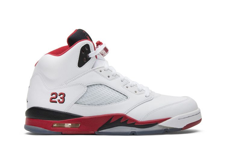 Air Jordan 5 Retro Fire Red Black Tongue