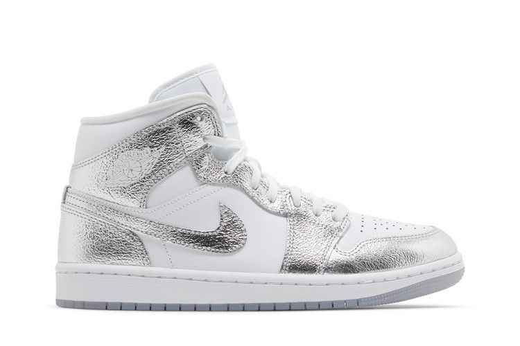Air Jordan 1 Mid SE Metallic Silver - Air Jordan Sneaker