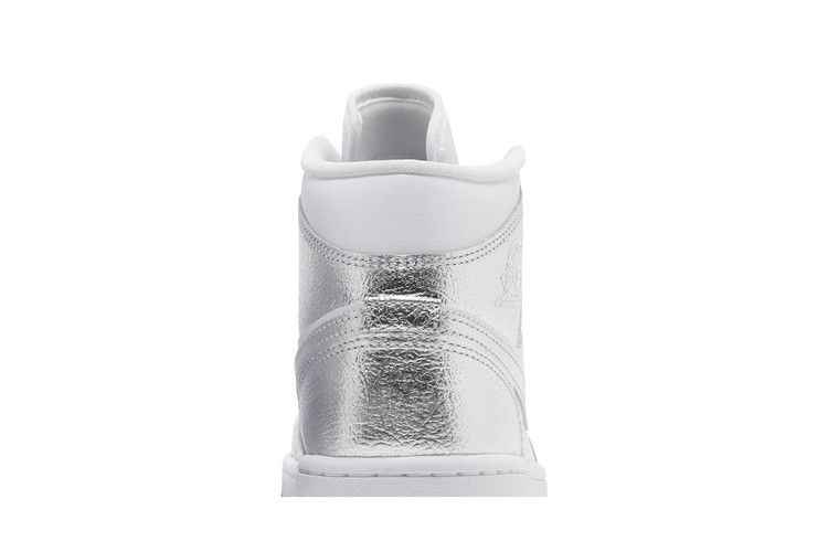 Air Jordan 1 Mid SE Metallic Silver - Air Jordan Sneaker, Detailansicht 8