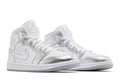 Air Jordan 1 Mid SE Metallic Silver - Air Jordan Sneaker, Detailansicht 9