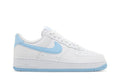 Nike Air Force 1 '07 Weiß Aquarius Blau - Nike Sneaker, Detailansicht 2