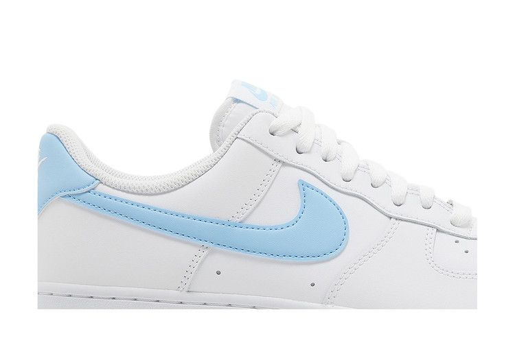 Nike Air Force 1 '07 Weiß Aquarius Blau - Nike Sneaker, Detailansicht 3
