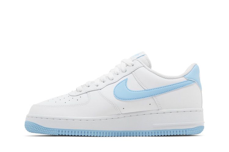 Nike Air Force 1 '07 Weiß Aquarius Blau - Nike Sneaker, Detailansicht 4