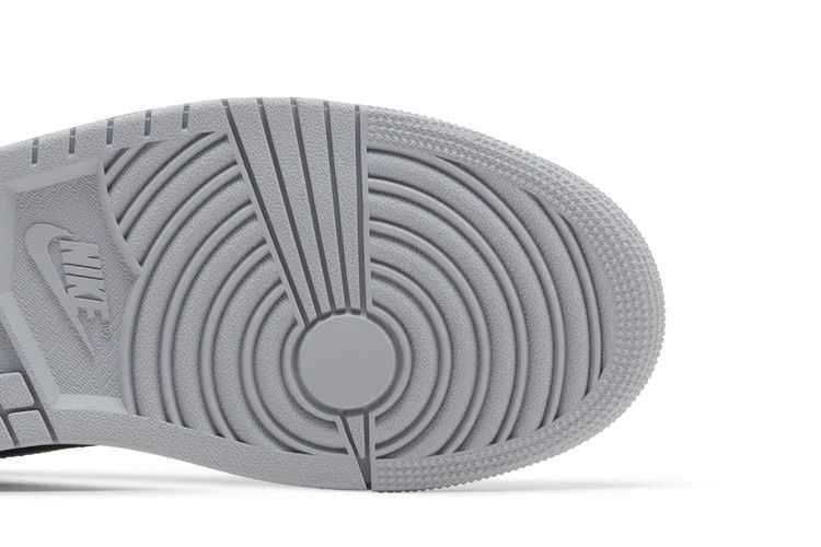 Air Jordan 1 Mid Wolf Grey Midnight Navy - Air Jordan Sneaker, Detailansicht 6