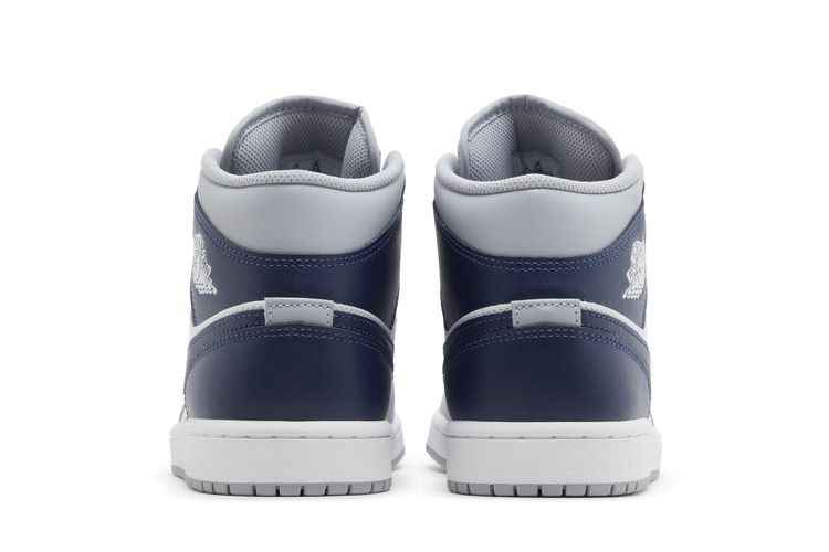Air Jordan 1 Mid Wolf Grey Midnight Navy - Air Jordan Sneaker, Detailansicht 7