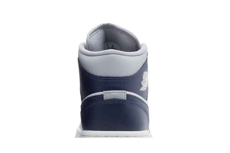 Air Jordan 1 Mid Wolf Grey Midnight Navy - Air Jordan Sneaker, Detailansicht 8