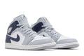 Air Jordan 1 Mid Wolf Grey Midnight Navy - Air Jordan Sneaker, Detailansicht 9