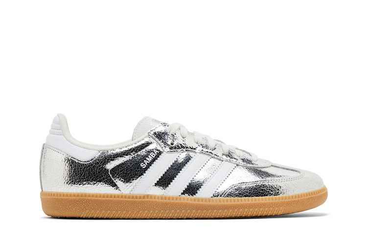 adidas Wmns Samba OG Cracked Metallic Pack - Silver - adidas Sneaker