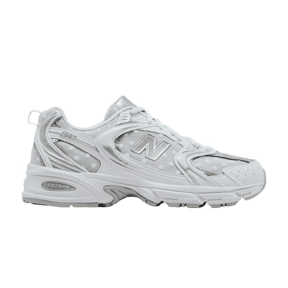 New Balance 530 White Silver Metallic Polka Dots - New Balance Sneaker