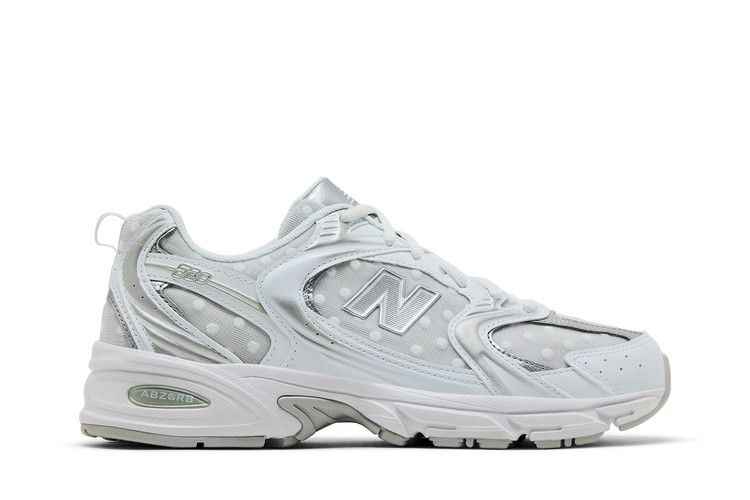 New Balance 530 White Silver Metallic Polka Dots - New Balance Sneaker