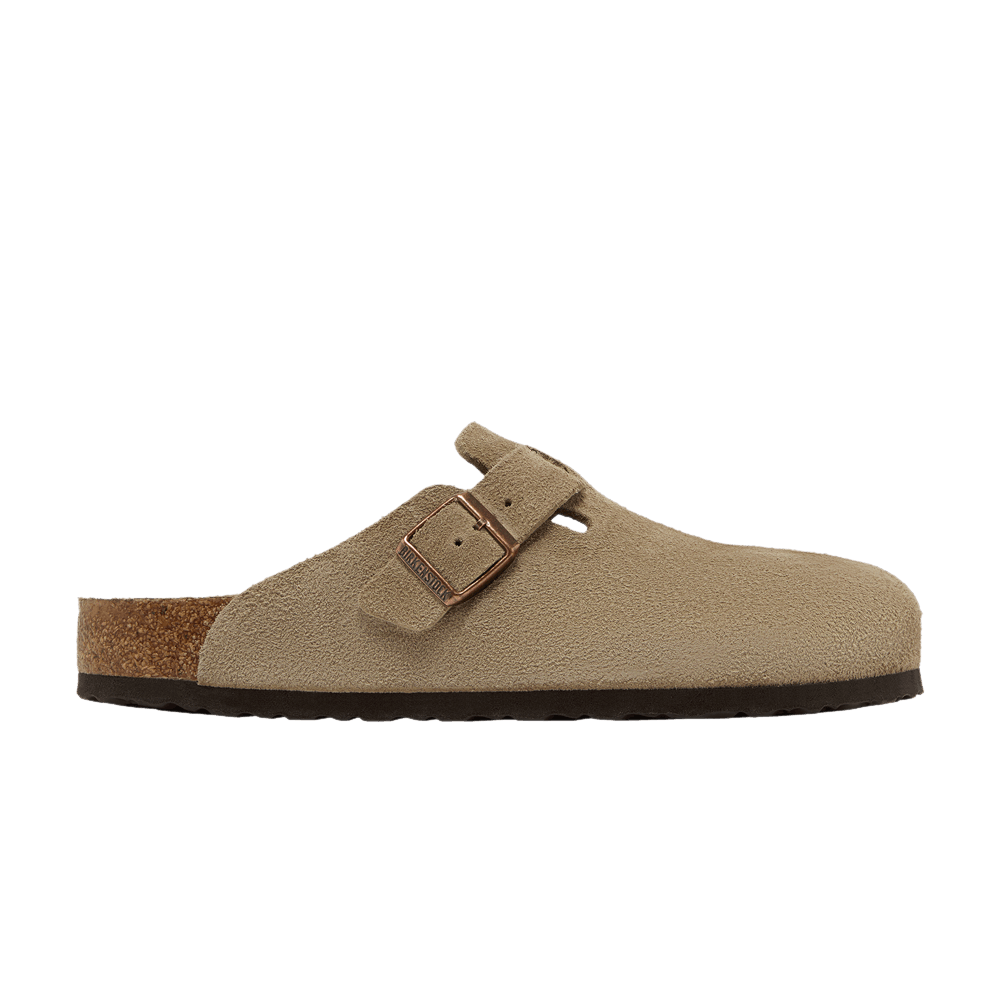 Birkenstock Boston Soft Footbed Suede Taupe - Birkenstock Sneaker, Detailansicht 2