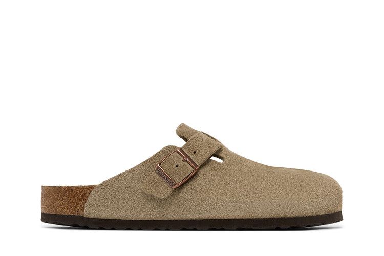 Birkenstock Boston Soft Footbed Suede Taupe - Birkenstock Sneaker, Detailansicht 3