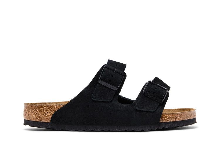 Birkenstock Arizona Soft Footbed Suede Black - Birkenstock Sneaker, Detailansicht 3