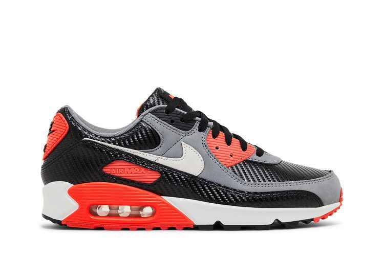 Nike Mens Air Max 90 Premium Carbon Fiber Infrared - Nike Sneaker, Detailansicht 2