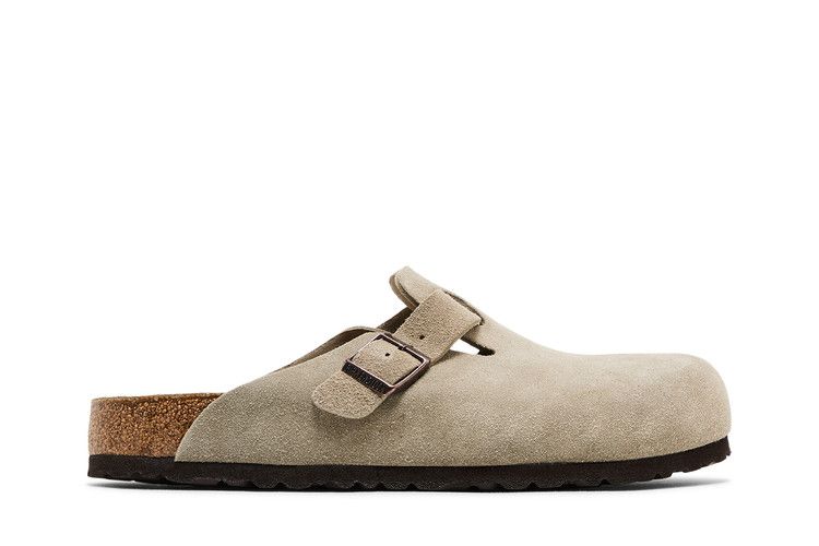 Birkenstock Boston Suede Leather Taupe - Birkenstock Sneaker, Detailansicht 3