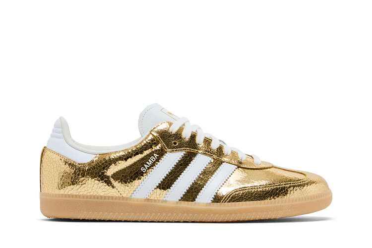 adidas Wmns Samba OG Cracked Metallic Pack - Gold - adidas Sneaker