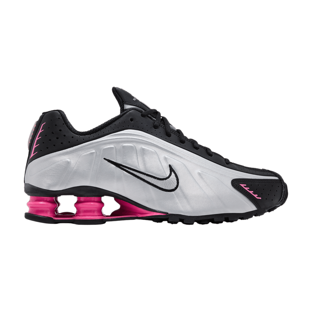 Nike Wmns Shox R4 Black Metallic Silver Pinksicle - Nike Sneaker