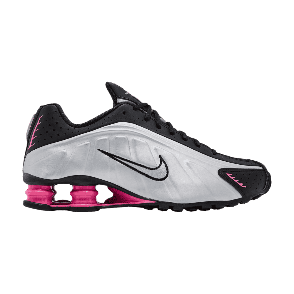 Nike Wmns Shox R4 Black Metallic Silver Pinksicle - Nike Sneaker
