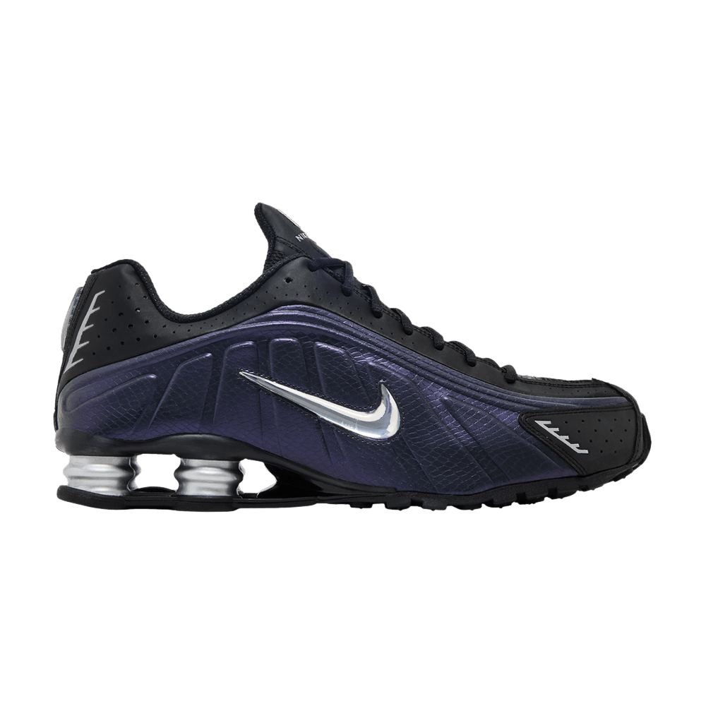 Nike Shox R4 Black Metallic Silver Purple Dynasty - Nike Sneaker