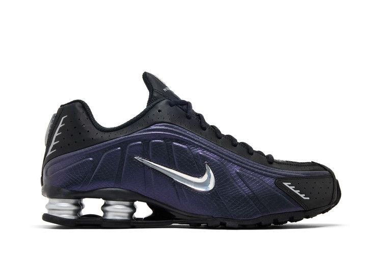 Nike Shox R4 Black Metallic Silver Purple Dynasty - Nike Sneaker, Detailansicht 3