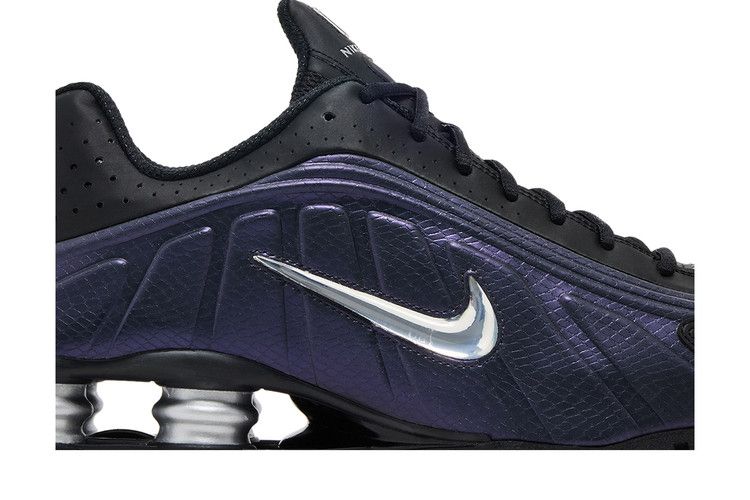 Nike Shox R4 Black Metallic Silver Purple Dynasty - Nike Sneaker, Detailansicht 4