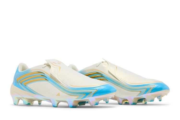 adidas F50 Messi Elite FG Ivory Semi Blue Burst - Adidas Sneaker, Detailansicht 10